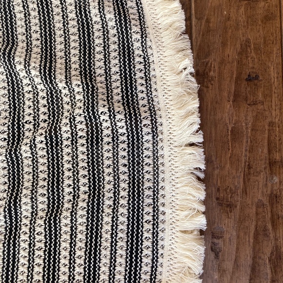 J. Crew Collection Crochet Midi Dress in Stripe Womens S Ivory Black Resortwear - Picture 16 of 16